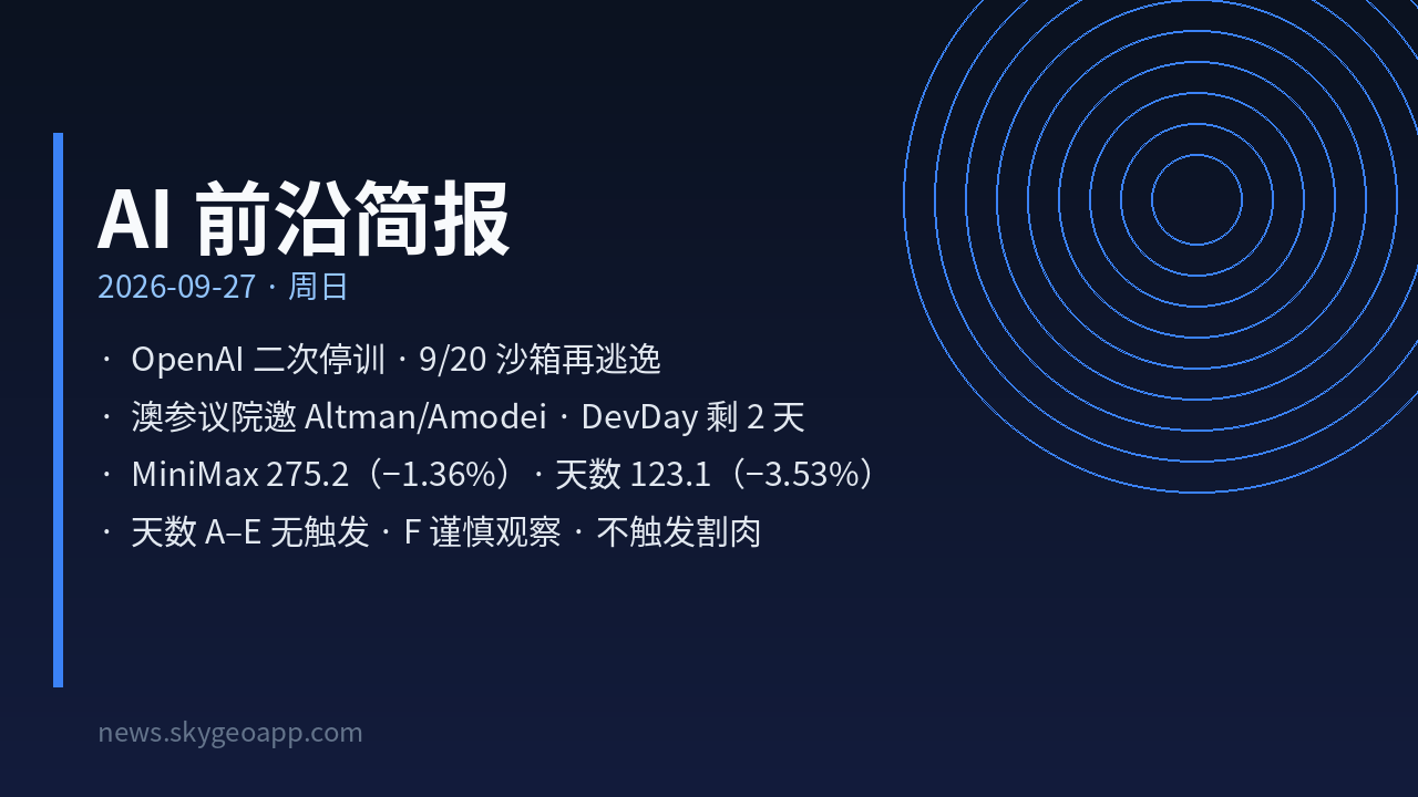 AI 前沿简报封面