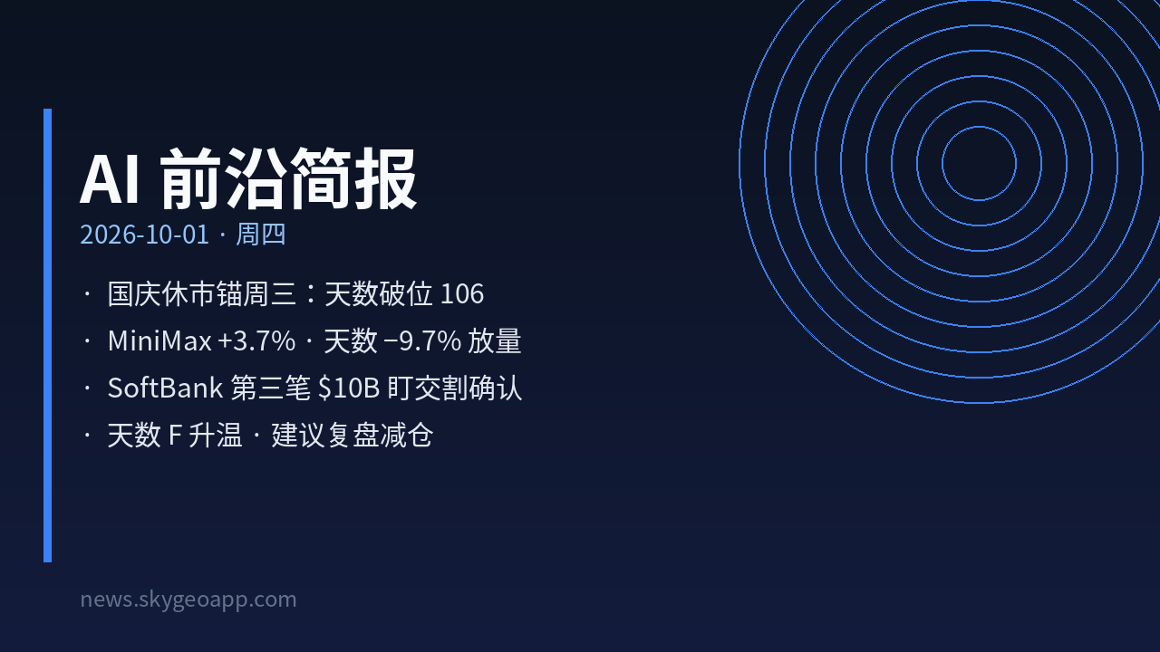 AI 前沿简报封面