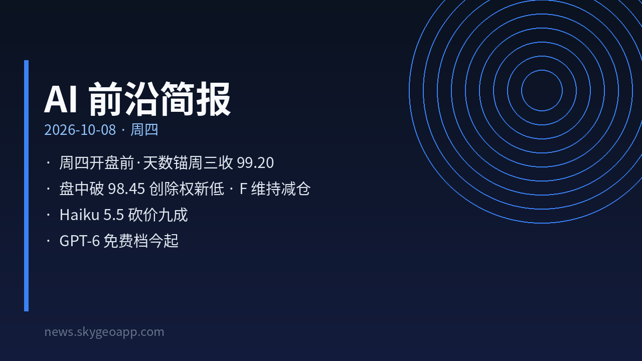 AI 前沿简报封面