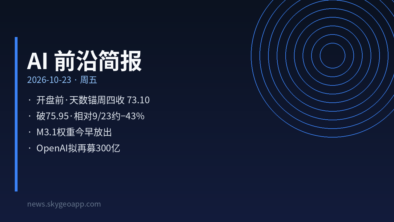AI 前沿简报封面