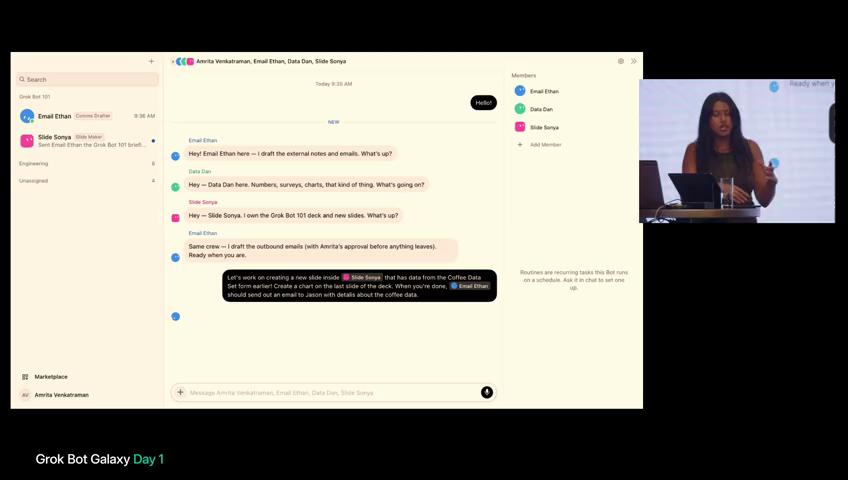 多 bot 协作 / agent-to-agent · ~01:10 · 回放截帧